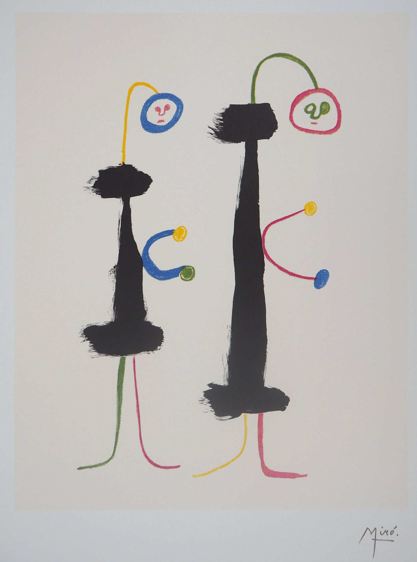 Joan MIRO : Amoureux surréalistes - Lithographie signée