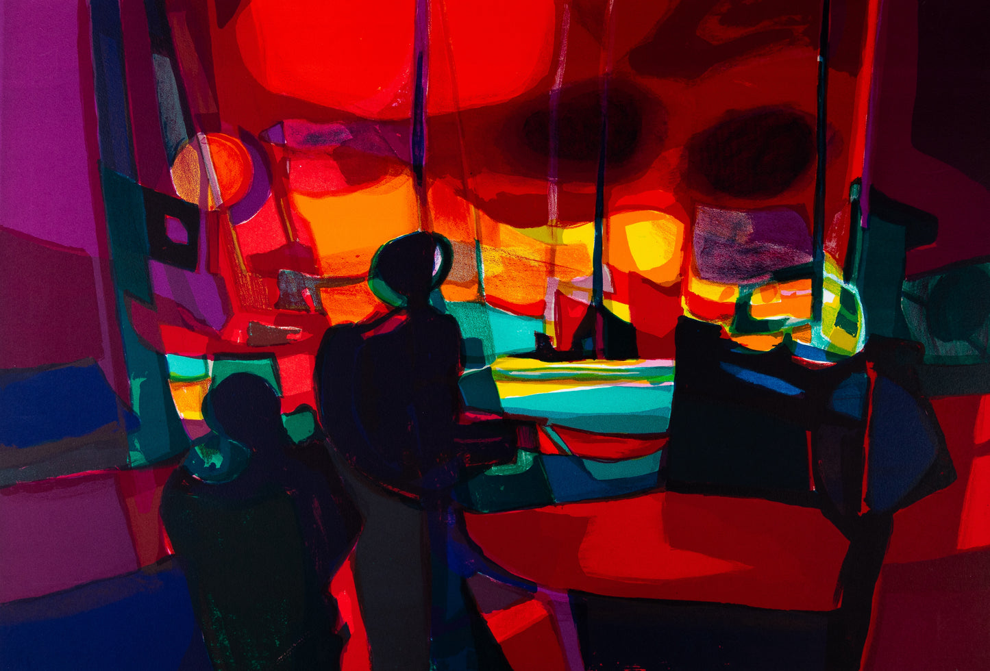 Marcel MOULY : Le port - Lithographie originale signée