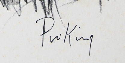 Franz PRIKING : La calligraphie - Lithographie originale signée