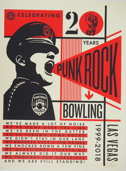 Shepard FAIREY (OBEY) : Punk Rock Bowling - Lithographie originale signée