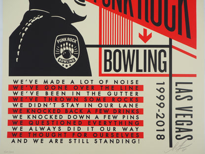 Shepard FAIREY (OBEY) : Punk Rock Bowling - Lithographie originale signée