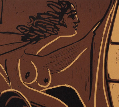 Pablo PICASSO : Femme à la fenêtre - Linogravure