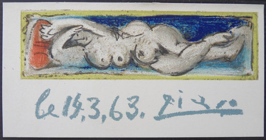 Pablo PICASSO : Petit nu couché - Lithographie signée