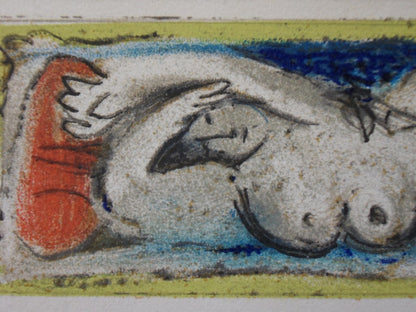 Pablo PICASSO : Petit nu couché - Lithographie signée