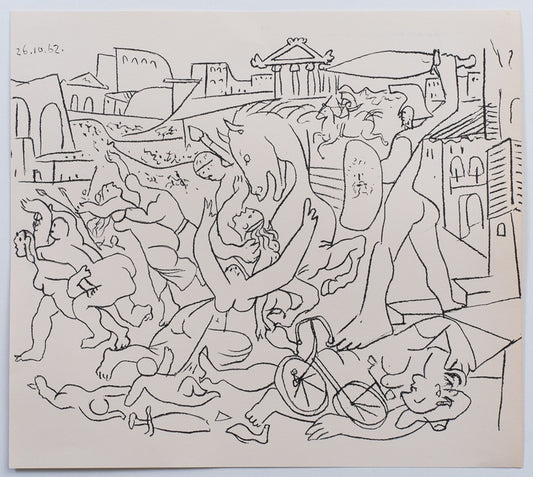 Pablo PICASSO : L'enlèvement des Sabines - Lithographie