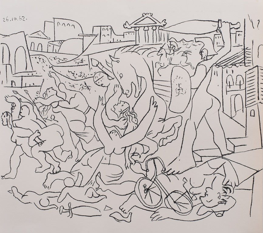 Pablo PICASSO : L'enlèvement des Sabines - Lithographie