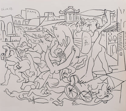 Pablo PICASSO : L'enlèvement des Sabines - Lithographie