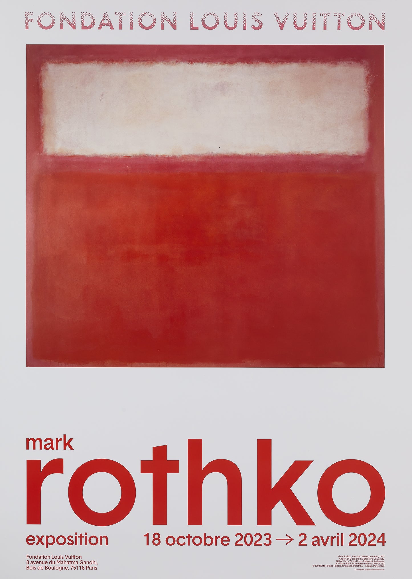 Mark ROTHKO : White over Red - Affiche originale