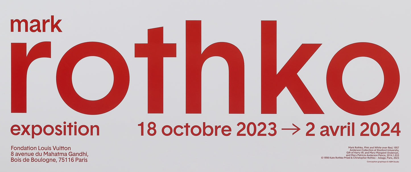 Mark ROTHKO : White over Red - Affiche originale