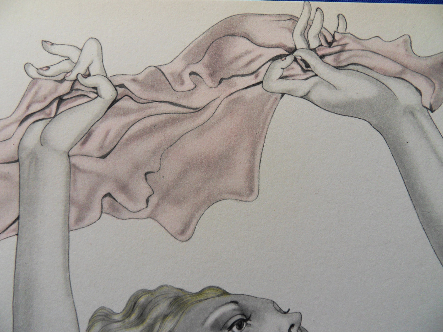 Léonard Tsuguharu FOUJITA : Danseuse au foulard rose - Lithographie signée
