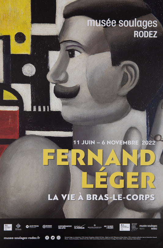 Fernand LEGER : Exposition Musée Soulages - Affiche originale