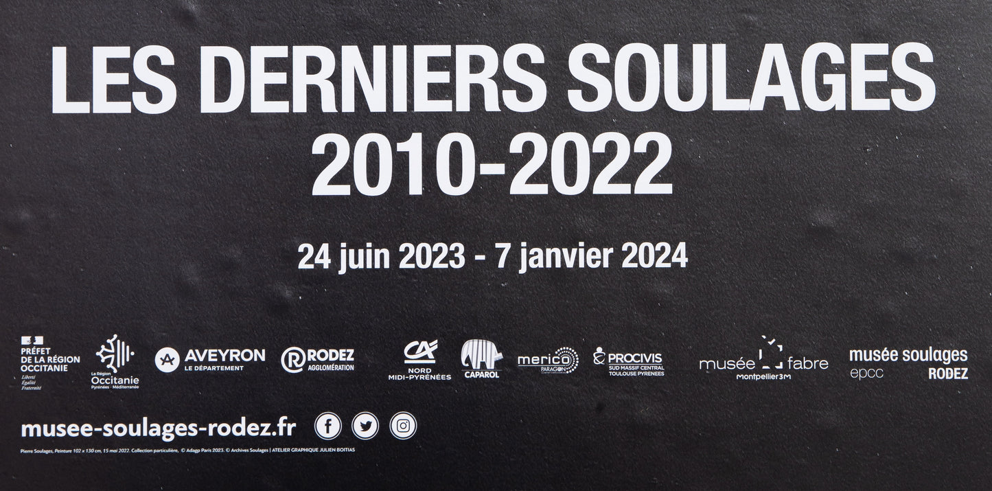 Pierre SOULAGES : Les derniers Soulages - Affiche originale