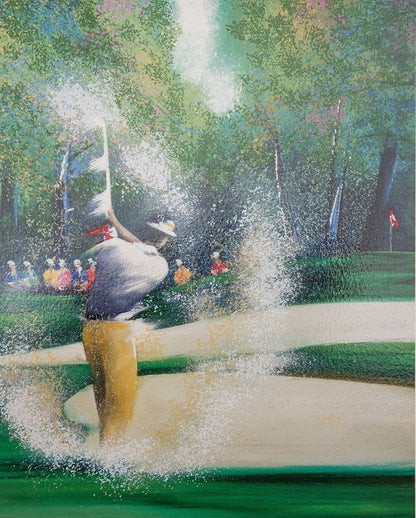 Victor SPAHN : Golfeur sur le green - Sérigraphie originale signée