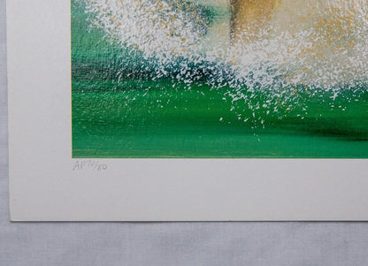 Victor SPAHN : Golfeur sur le green - Sérigraphie originale signée
