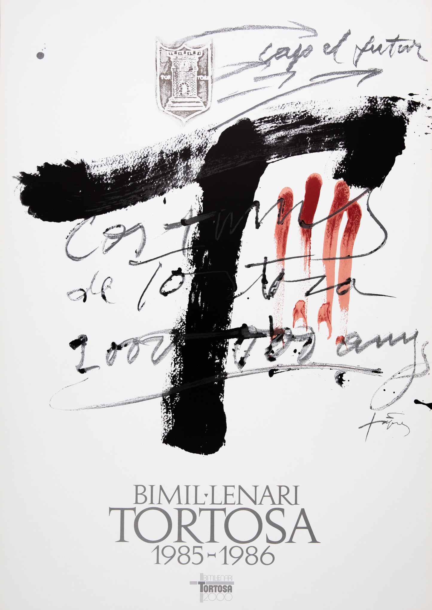 Antoni TAPIES : Tortosa - Affiche originale signée