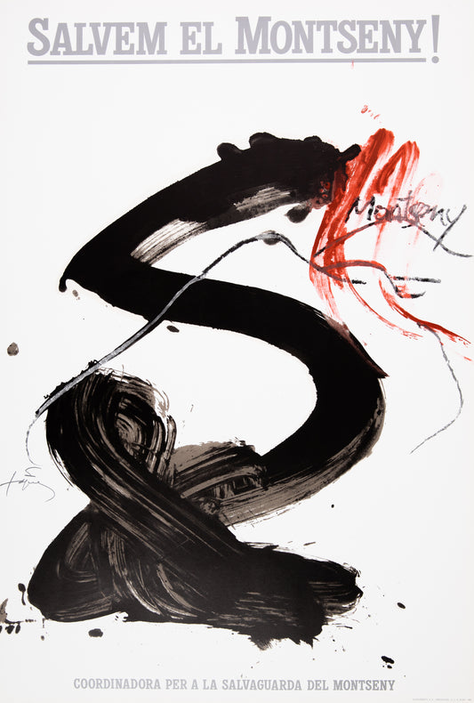 Antoni TAPIES  : Montseny - Affiche originale signée