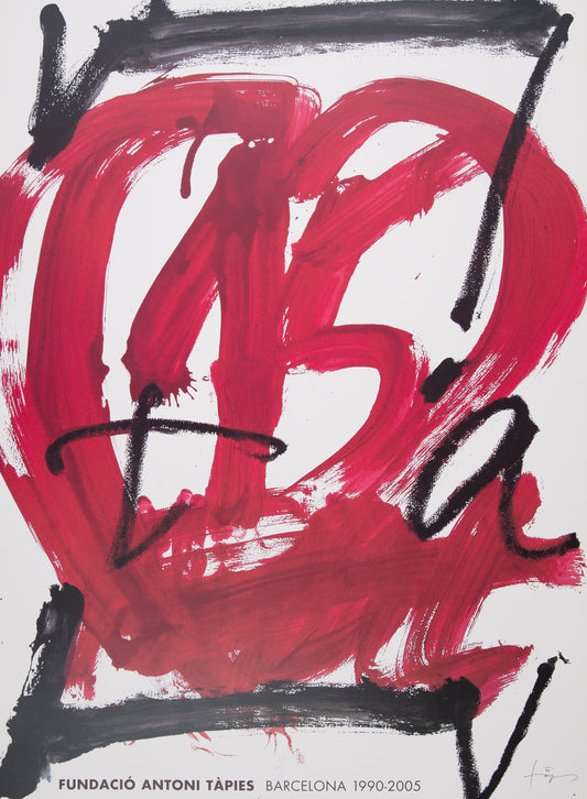Antoni TAPIES : 15 ans de la Fondation - Affiche originale signée