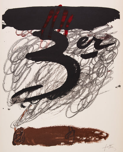 Antoni TAPIES : Festival de Cadaques - Lithographie originale signée