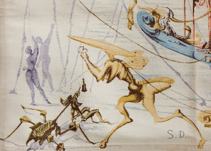 Salvador DALI : Le char de Bacchus - Tapisserie  originale
