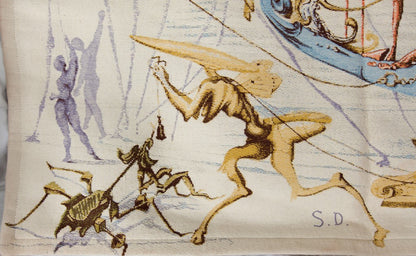 Salvador DALI : Le char de Bacchus - Tapisserie  originale