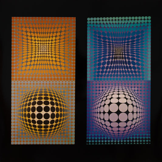 Victor VASARELY : VP 118 et 108 - Héliogravure
