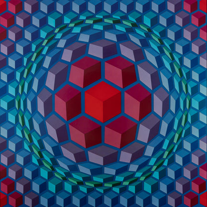 Victor VASARELY : CHEYT MC 4 - Héliogravure