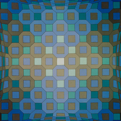 Victor VASARELY : OKTA STRI - Héliogravure
