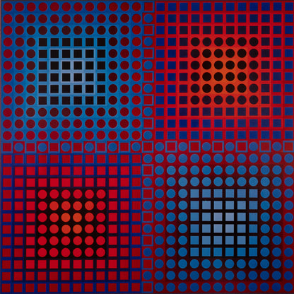 Victor VASARELY : EG 1 2 - Héliogravure