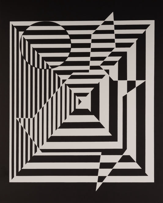 Victor VASARELY : YABLAPOUR II - Estampe offset 1973