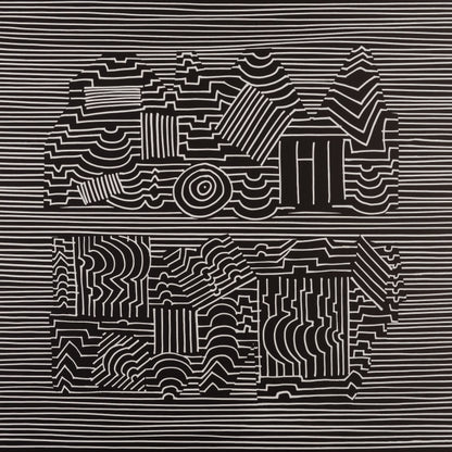 Victor VASARELY : NAISSANCES II - Estampe offset 1973