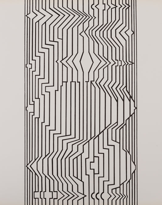 Victor VASARELY : NAISSANCES III - Estampe offset 1973