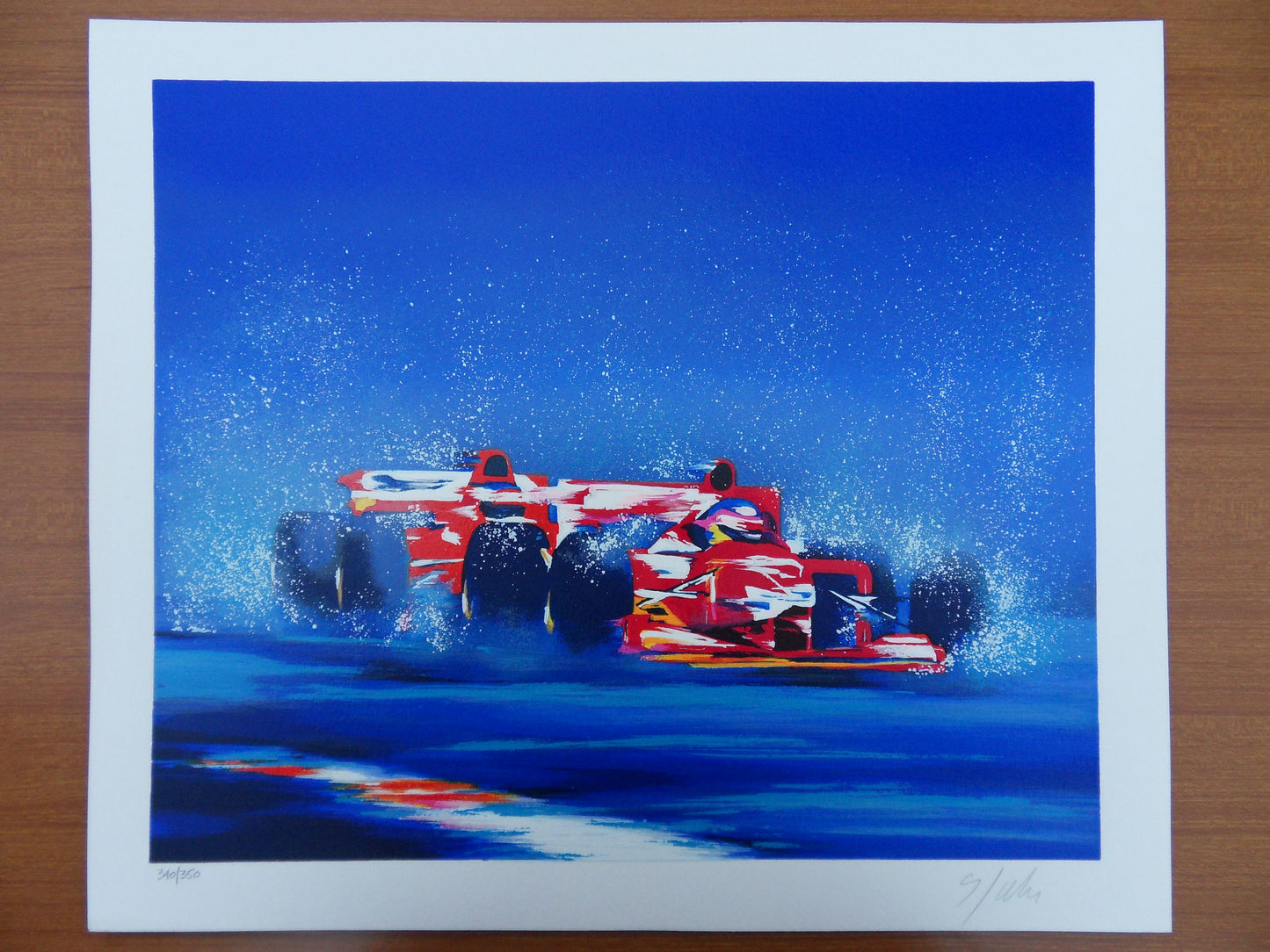 Victor SPAHN : Formule 1 Duel de Ferrari - Sérigraphie originale signée