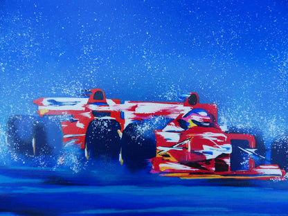 Victor SPAHN : Formule 1 Duel de Ferrari - Sérigraphie originale signée