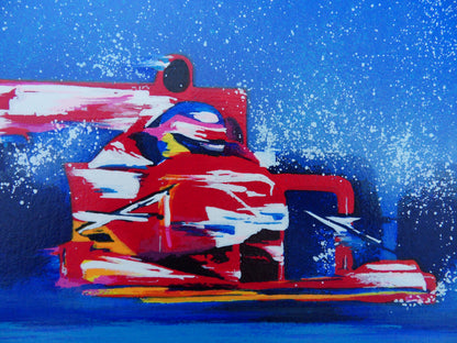 Victor SPAHN : Formule 1 Duel de Ferrari - Sérigraphie originale signée