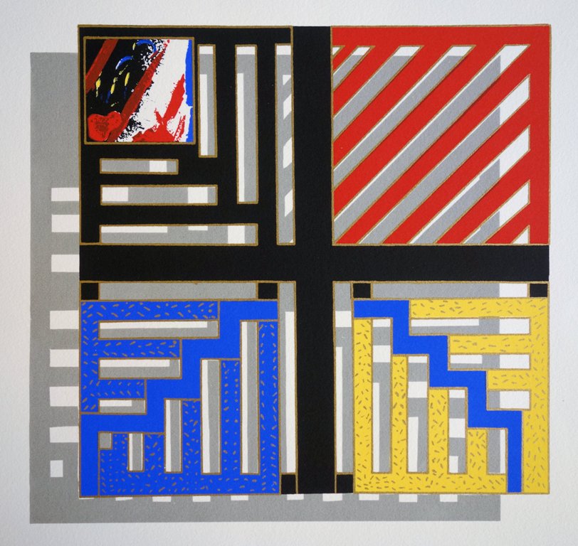Oscari NIVESE : Pans sculptés - Sérigraphie originale signée