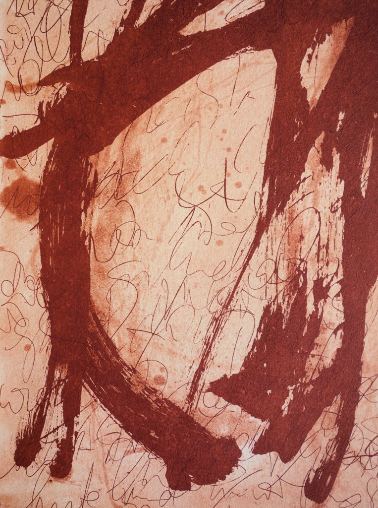 E.ABELE : Composition abstraite - Gravure originale signée