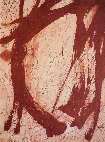 E.ABELE : Composition abstraite - Gravure originale signée