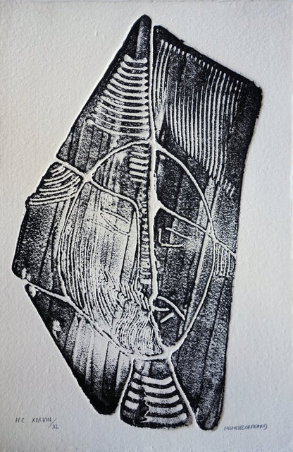 CORREARD : Visage joyeux - Gravure originale signée