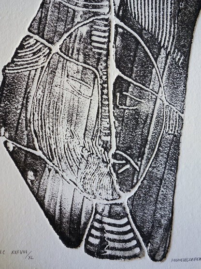 CORREARD : Visage joyeux - Gravure originale signée