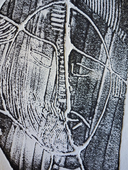 CORREARD : Visage joyeux - Gravure originale signée