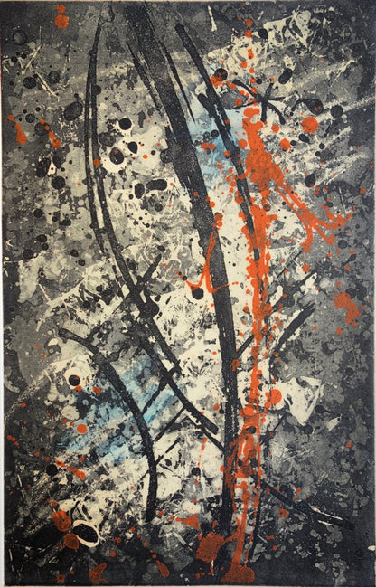 Satish SHARMA : Composition pour Vence - Gravure originale signée