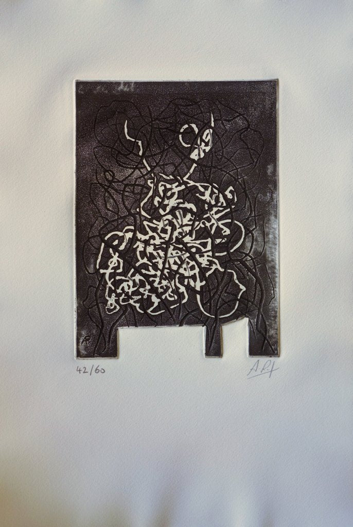 Alain RUFAS : Ligne sculptée - Gravure originale signée