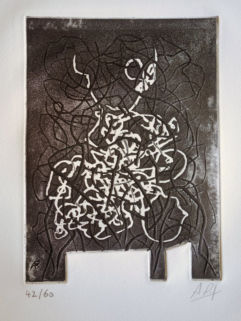 Alain RUFAS : Ligne sculptée - Gravure originale signée