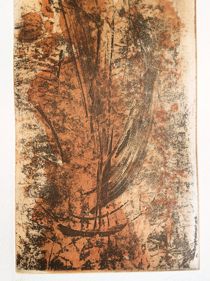 Philippe CORIAT : Calligraphie abstraite - Gravure originale signée