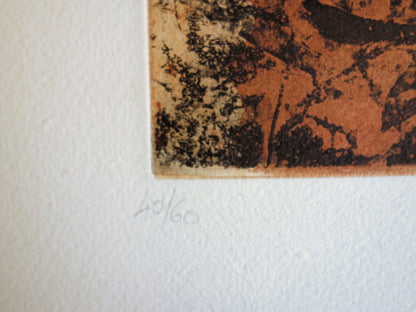 Philippe CORIAT : Calligraphie abstraite - Gravure originale signée