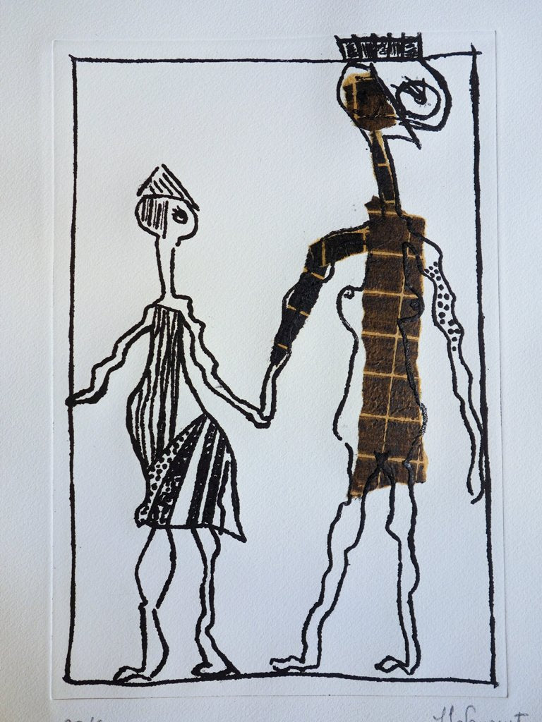Jean Jacques LAURENT : Les amoureux de Nice - Gravure originale signée