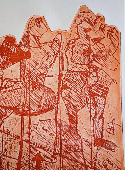 POPOFF : Personnages - Gravure originale signée