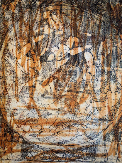 Patrick BOCCA ROSSA : Corps alanguis - Gravure originale signée