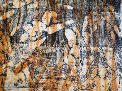 Patrick BOCCA ROSSA : Corps alanguis - Gravure originale signée