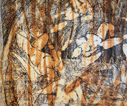 Patrick BOCCA ROSSA : Corps alanguis - Gravure originale signée